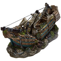 Produktbild von Nobby Aqua Ornaments Bootswrack Aquariendekoration Figur und Höhle für Fische Braun Bunt 44,5 x 16 x 20 cm