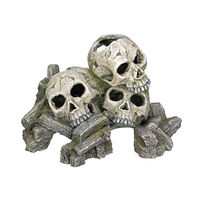Produktbild von Nobby Aqua Ornaments Totenköpfe Figur und Höhle für Süßwasser-Aquarium Grau