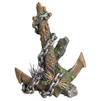Produktbild von Nobby Aquariendekoration Anker mit Pflanzen Figur und Höhle Blau-grün Braun 14,5 x 10,0 x 19,0 cm