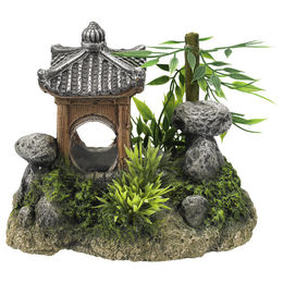 Nobby Aquariendekoration Asiatischer Tempel Figur und Höhle für Fische – Bild 1 von 3