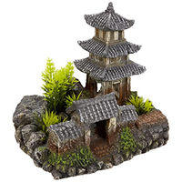 Produktbild von Nobby Aquariendekoration Asiatischer Tempel mit Pflanzen aus Kunstharz für Fische