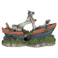 Produktbild von Nobby Aquariendekoration Boot Wrack Figur und Höhle für Fische 21 x 8 x 13,5 cm - 1 Stk.