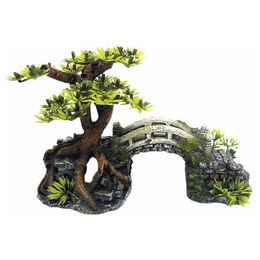 Nobby Aquariendekoration Brücke mit Bonsai und Pflanzen für Süßwasser Aquarien – Bild 1 von 2