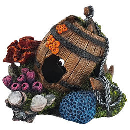Produktbild von Nobby Aquariendekoration Fass Figur und Höhle für Fische in Braun - 1 Stk.