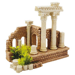 Produktbild von Nobby Aquariendekoration Figur und Höhle Antike Säulen mit Pflanzen in Beige für Fische