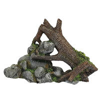 Produktbild von Nobby Aquariendekoration Figur und Höhle aus Holz und Fels in Braun und Bunt 23,5 x 9 x 14,7 cm