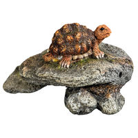 Produktbild von Nobby Aquariendekoration Figur und Höhle Schildkröte auf Stein in Grau und Bunt