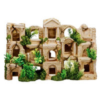Produktbild von Nobby Aquariendekoration Fisch Habitat Figur und Höhle mit Pflanzen in Braun und Beige 42x12x27,5 cm
