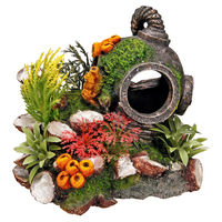 Produktbild von Nobby Aquariendekoration Helm mit Pflanzen Figur und Höhle für Fische - 1 Stk.