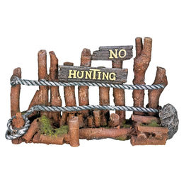 Produktbild von Nobby Aquariendekoration Holzzaun No hunting Figur und Höhle Braun für Fische - 1 Stk.