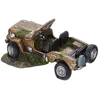Produktbild von Nobby Aquariendekoration Jeep Wrack Figur und Höhle für Süßwasser Fische in Türkis und Braun