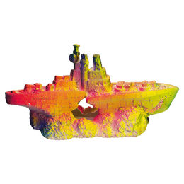 Produktbild von Nobby Aquariendekoration Kriegsschiff Neon Figur und Höhle Bunt