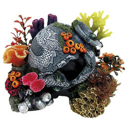Nobby Aquariendekoration Krug mit Pflanzen als Figur und Höhle für Fische bunt – Bild 1 von 1