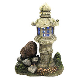 Produktbild von Nobby Aquariendekoration Laterne mit LED aus Kunstharz als Figur und Höhle für Fische