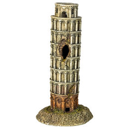 Produktbild von Nobby Aquariendekoration Schiefer Turm von Pisa Figur und Höhle für Fische in Grau