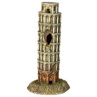 Produktbild von Nobby Aquariendekoration Schiefer Turm von Pisa Figur und Höhle für Fische in Grau
