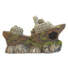 Nobby Aquariendekoration Schiffswrack Figur und Höhle für Fische in Braun Grau Bunt – Bild 1 von 2