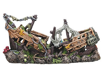 Nobby Aquariendekoration Schlachtschiff XXL Figur und Höhle für Süßwasser - 550 g – Bild 1 von 2