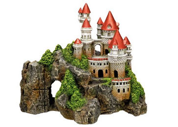 Nobby Aquariendekoration Schloss auf Felsen als Figur und Höhle für Süßwasserfische 29 x 16 x 25 cm – Bild 1 von 3