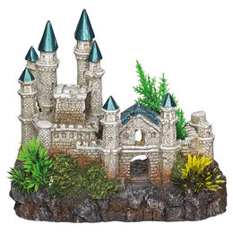 Produktbild von Nobby Aquariendekoration Schloss mit Pflanzen und dunklen Dächern für Fische - 1 Stk.