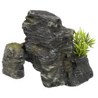 Produktbild von Nobby Aquariendekoration Stein mit Pflanzen in Grau für Fische - 1 Stk.