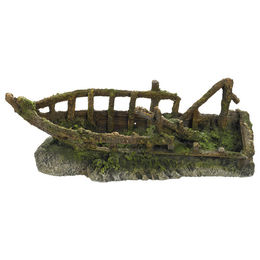 Produktbild von Nobby Aquariendekoration Zerbrochenes Boot Figur und Höhle Braun für Fische