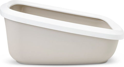 Nobby Aseo Jumbo Katzentoilette offene Schalentoilette aus Kunststoff Braun Weiß – Bild 1 von 6