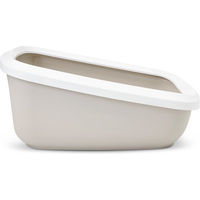 Produktbild von Nobby Aseo Jumbo Katzentoilette offene Schalentoilette aus Kunststoff Braun Weiß