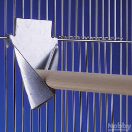 Produktbild von Nobby Ast-Sitzstangenhalter für Vögel aus Metall in Silber Größe M