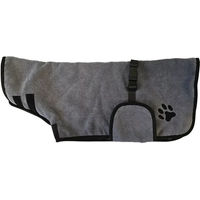 Produktbild von Nobby Bademantel Dry & Clean für Hunde in Grau XL mit max. 72 cm Länge und 66-106 cm Bauchumfang aus Polyester