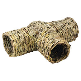 Nobby Binsen 3-Wege-Tunnel aus Naturmaterialien für Nager und Kleintiere 33 x 21 x Ø11 cm – Bild 1 von 3