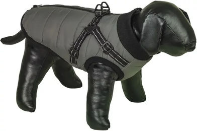 Nobby Bomja 2in1 Hundemantel aus Fleece grau wasserabweisend für den Winter – Bild 1 von 2