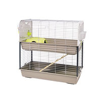 Produktbild von Nobby Caesar 3 Double Kleintierkäfig aus Metall für Meerschweinchen und Kaninchen Grau 100x50x97cm