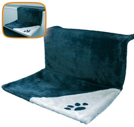 Nobby Cat Relax Katzenliege als Heizungsliege aus Plüsch in Anthrazit 45 x 31 x 24 cm – Bild 1 von 7
