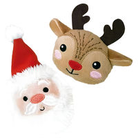 Produktbild von Nobby Catnip-Plüschspielzeug Weihnachtsmann und Elch 2er Set bunt für Katzen