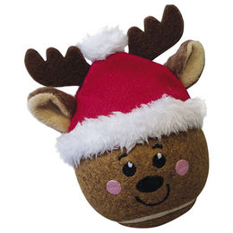 Produktbild von Nobby Christmas Filzball Elch Quietschspielzeug für Hunde Braun