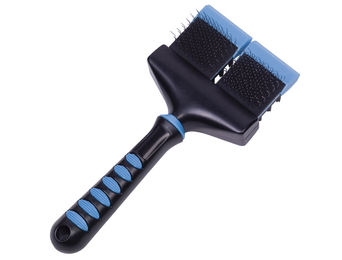 Nobby Comfort Line Doppelbürste mit zwei flexiblen Gummiköpfen für Hunde und Katzen – Bild 1 von 4
