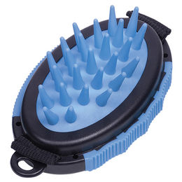 Produktbild von Nobby Comfort Line Massagebürste aus Gummi mit Handschlaufe in Blau