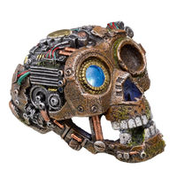Produktbild von Nobby Cyborg Schädel II Aquarium Deko mit LED Licht für Süßwasser Fischfiguren 11,5 x 15,7 x 11 cm