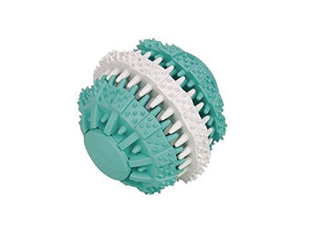 Nobby Dental Fun Gummiball für Hunde zur Zahnpflege zweifarbig - 6 cm – Bild 1 von 3