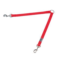 Produktbild von Nobby Doppelleine Classic aus Nylon in Rot mit 2 x 45 cm Länge und 25 mm Breite