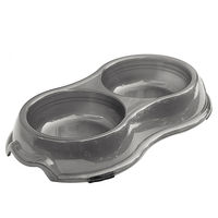 Produktbild von Nobby Doppelnapf aus Kunststoff transparent grau - 0,325 l