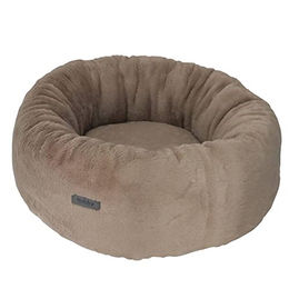 Nobby ECO Donut Hundekissen Zarif beige Plüsch Ø 50 x 20 cm – Bild 1 von 3
