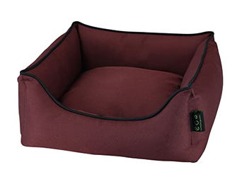 Nobby ECO Komfortbett eckig Esat für Hunde in Bordeaux Rot 75 x 60 x 23 cm – Bild 1 von 6