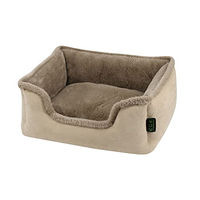 Produktbild von Nobby ECO Komfortbett oval Zarif für Hunde aus Plüsch beige 80 x 70 x 23 cm