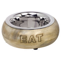 Produktbild von Nobby Edelstahlnapf EAT mit Holzring Silber Braun - 0,8 l