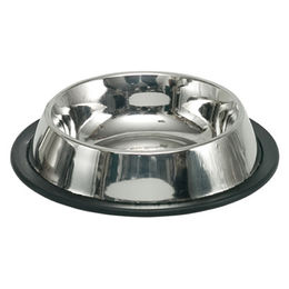 Produktbild von Nobby Edelstahlnapf für Hunde in Silber rutschfest und flach - 250 ml