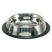 Produktbild von Nobby Edelstahlnapf für Hunde in Silber rutschfest und flach - 250 ml