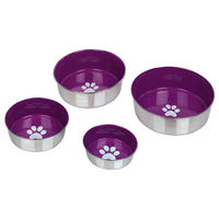 Produktbild von Nobby Edelstahlnapf Heavy Paw rutschfest lila 16,5 cm