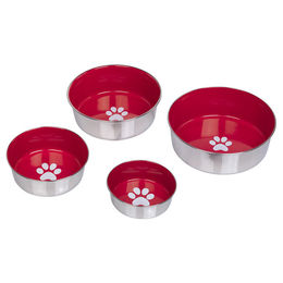 Nobby Edelstahlnapf Heavy Paw rutschfest Rot - 0,95 l – Bild 1 von 3